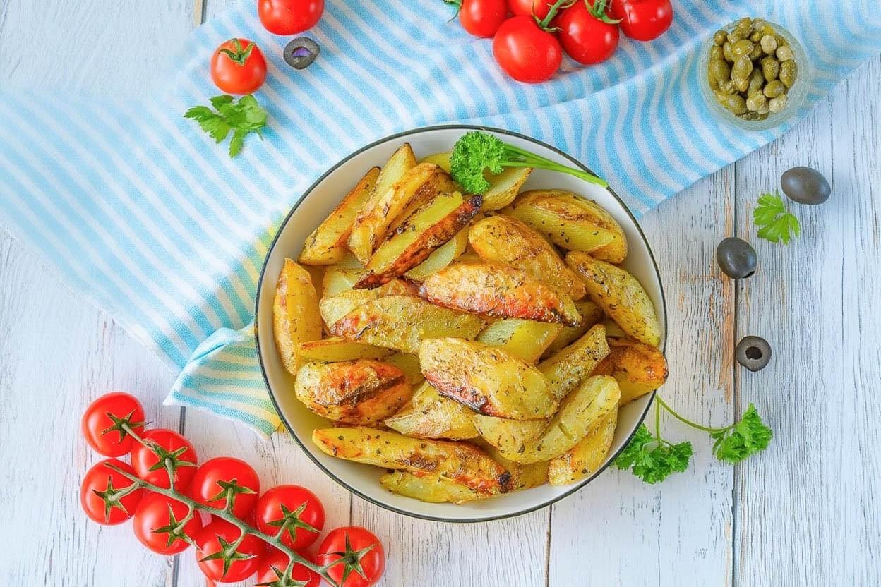 Шаг 6. Как подать картофель дольками с хрустящей корочкой запеченный?