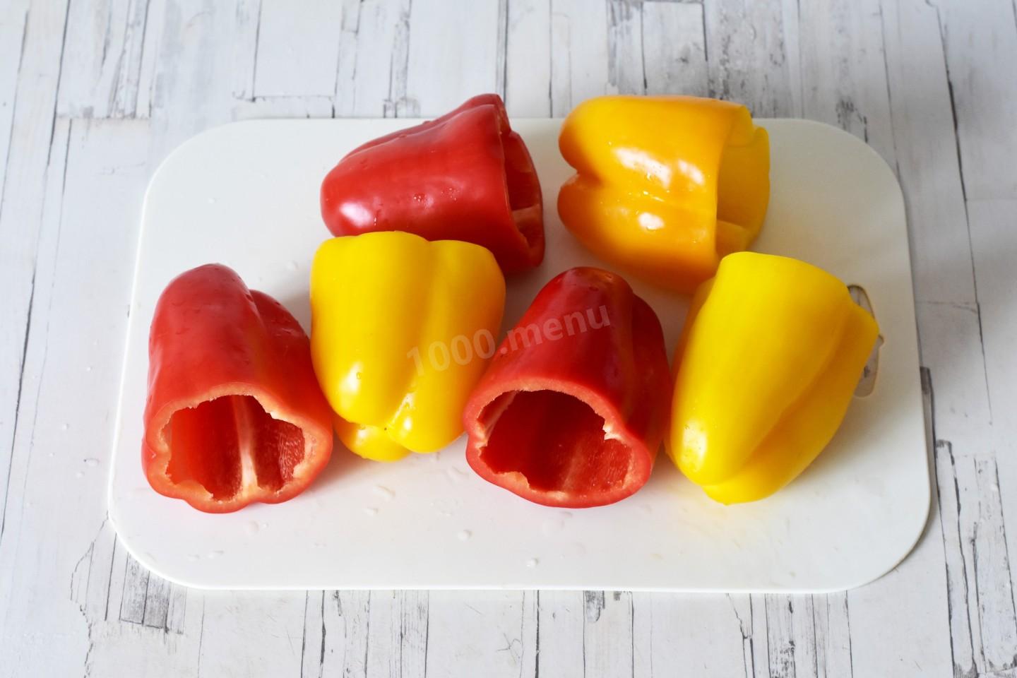 Шаг 1. Как запечь перец с мясным фаршем и сыром в духовке?