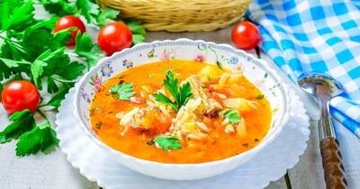 Горский суп из баранины с чечевицей